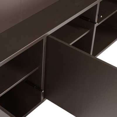 Meggy tv opbergkast 160 cm grenen middenbruin [fsc]