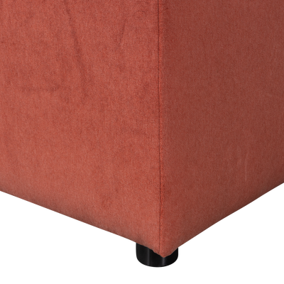 Allure hocker geweven stof donkerbruin melange