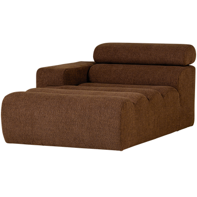 Novi chaise longue element arm links ribstof terra