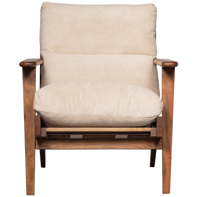 Houston fauteuil boucle/hout naturel