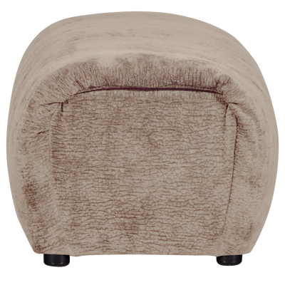 Baggy hocker geweven stof naturel melange