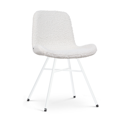 Eetkamerstoel Noa-Fé gestoffeerd - wit onderstel