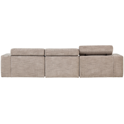 Novi chaise longue bank rechts donkerbruin melange
