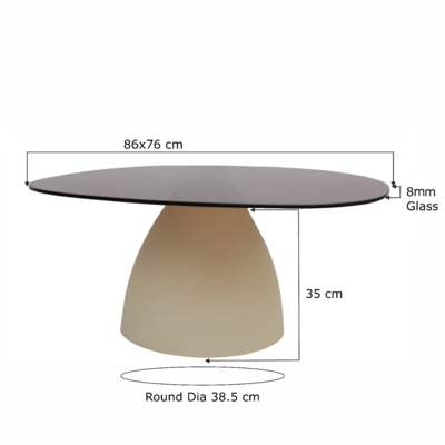 Salontafel Milan rookglas