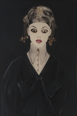 Schilderij op doek Lady in Black