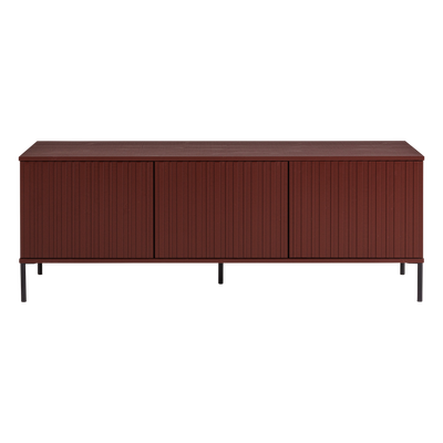 New gravure tv meubel 150 cm grenen bordeauxrood [fsc]