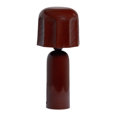 Lumira tafellamp metaal hoogglans bruinrood