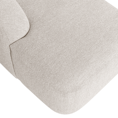 Sloping u-vorm bank off white melange