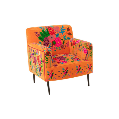 Fauteuil  Bloemen Mangohout 