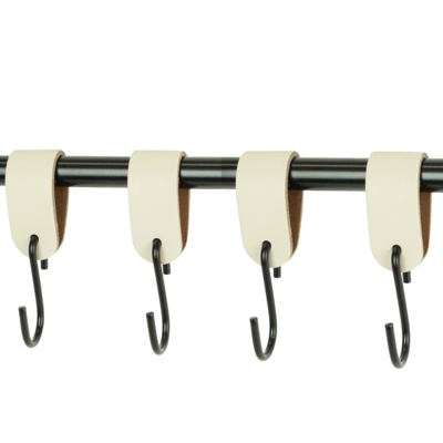 Leren S-haak hangers (set van 4)