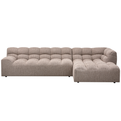 Allure chaise longue rechts geweven stof naturel melange