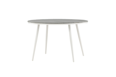 Solis Tuintafel - ø120cm - Wit Grijs