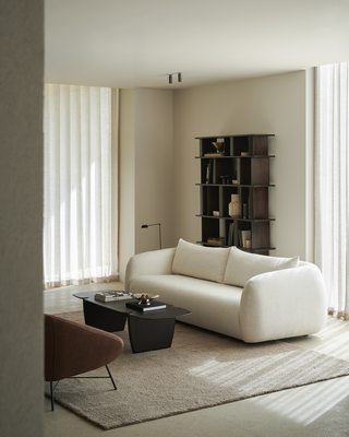 Vakkenkast Block rek - mahonie espresso - 120x33x207