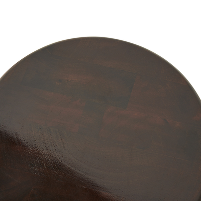 HK wooden stool burgundy