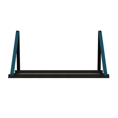 Stalen wandplank 98x20cm - incl. leren plankdragers