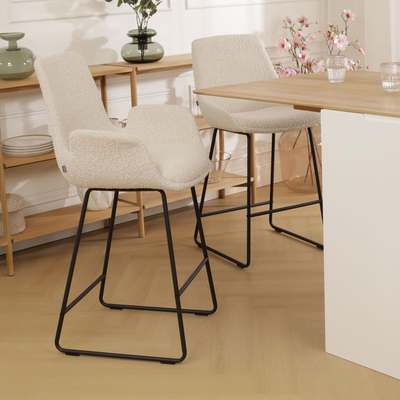 Barkruk Nino-Eef zwart onderstel