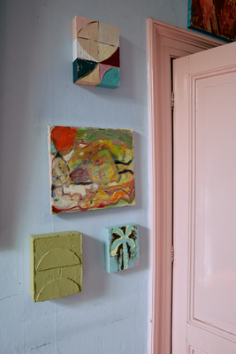 HKliving Schilderij Pocket exhibit Palette 20x26 cm