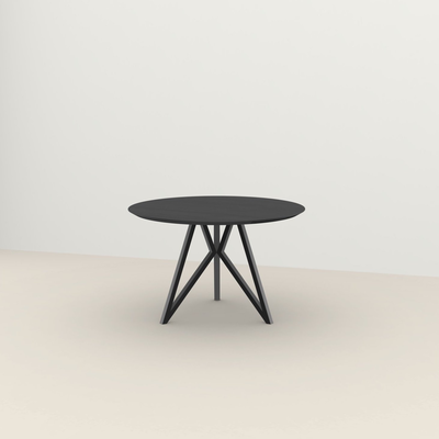 Studio HENK tafel Butterfly Rond Tripod - zwart frame, zwarte beits