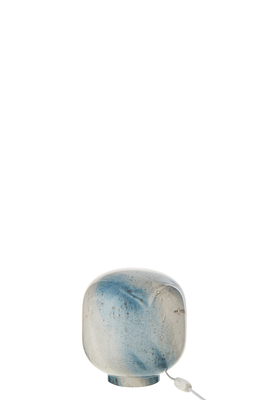 Tafellamp bo wit/blauw small j-line