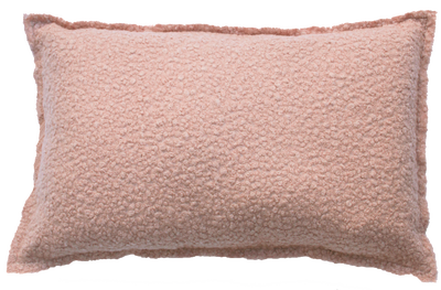Kussen bouclé oud roze