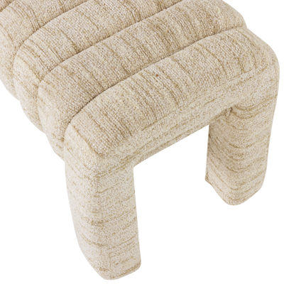 Frex gestoffeerd bankje boucle naturel [fsc]