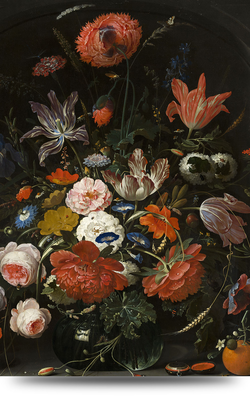 Bloemstillevens uit het Mauritshuis en rijksmuseum - Canvas schilderij