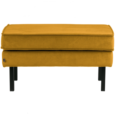 Rodeo hocker op poten velvet kastanjebruin