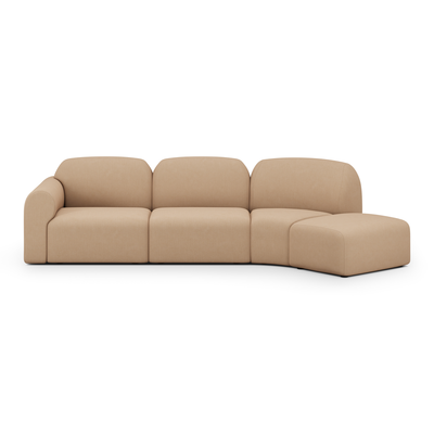 Modulaire bank Bulky 45° - light sepia 