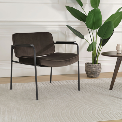 Velvet fauteuil Bibi - met armleuningen