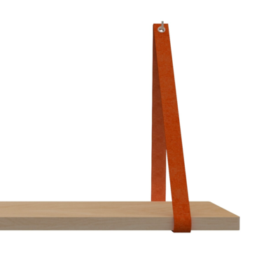 Leren plankdragers (set van 2)