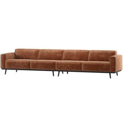 Statement xl 4-zits bank 372 cm lichtbruin melange