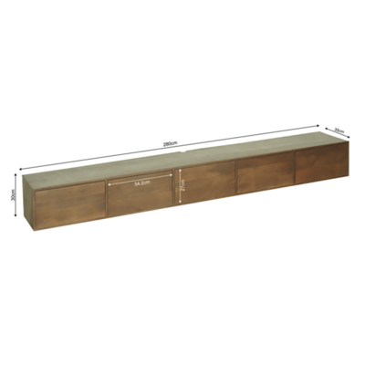 Zwevend Tv-meubel All Walnut