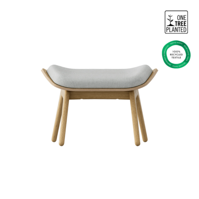 Ottoman houten voetenbank The Reader - naturel eiken