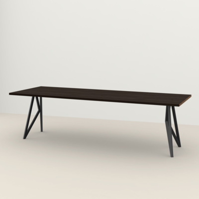 Studio HENK tafel Butterfly Rechthoekig - zwart frame, gerookte beits