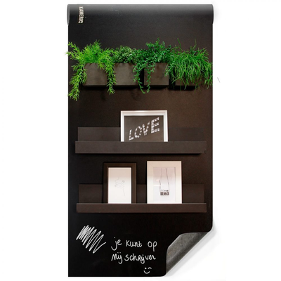 Magneetbehang luxe - krijtbord zwart