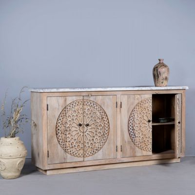 Dressoir met marmeren blad Shyla