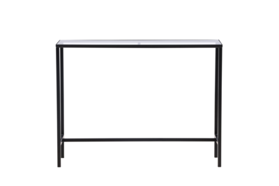 Toa Sidetable - 100 x 30 cm - Zwart met Glas