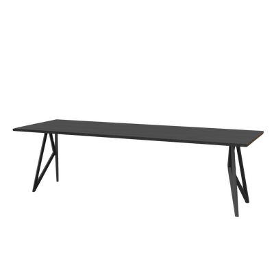 Studio HENK tafel Butterfly Rechthoekig - zwart frame, zwarte beits