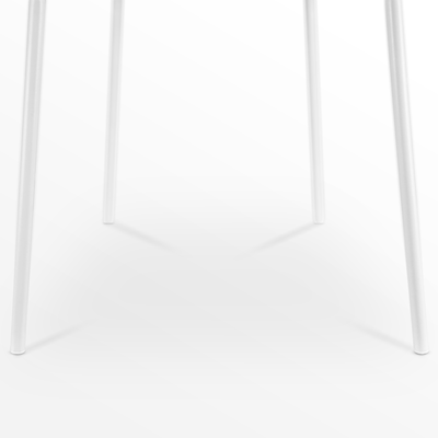 Eetkamerstoel Nora-Otis gestoffeerd - wit onderstel - met armleuningen