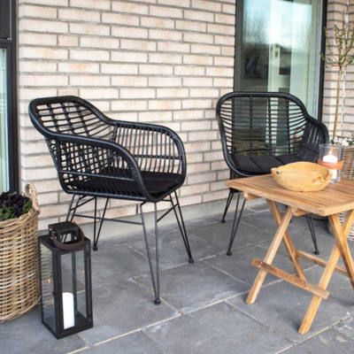 Rotan tuinstoel Madelein - met zitkussen