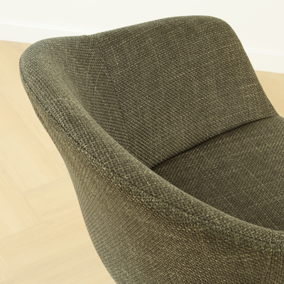 Draaibare eetkamerstoel Nola-Otis - zwart onderstel