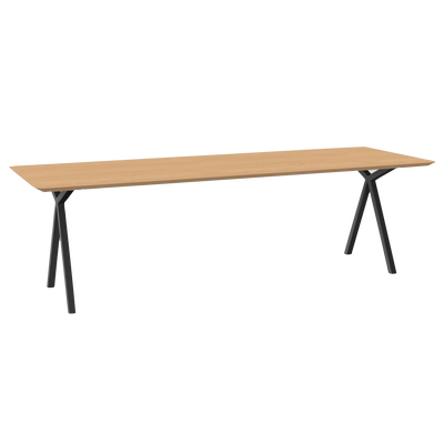 Studio HENK tafel Slim X-type Rechthoekig, zwart frame - Smart Collectie