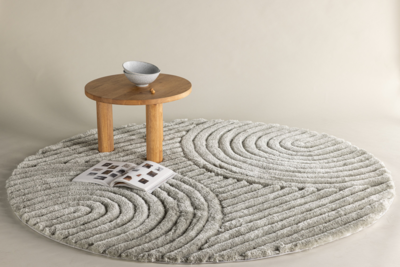 Kaimana Vloerkleed Rond 200x200cm - Greige