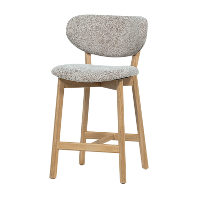 Udar barstoel naturel met houten frame bruin [fsc]