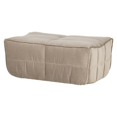 Cluster hocker velvet warm taupe