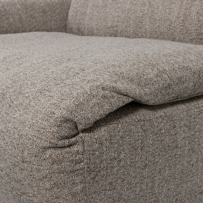 Baggy 1-zits element met arm links geweven chenille oudroze