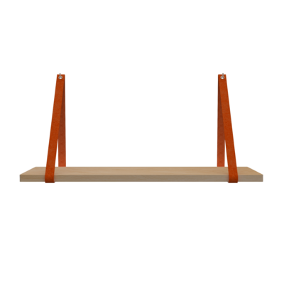 Leren plankdragers (set van 2)