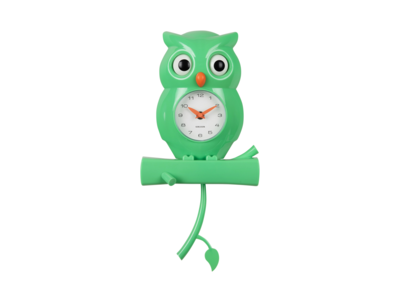 Wandklok Owl pendulum ABS