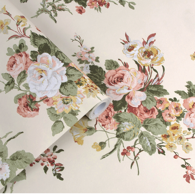 vliesbehang laura ashley rosemore pale sable