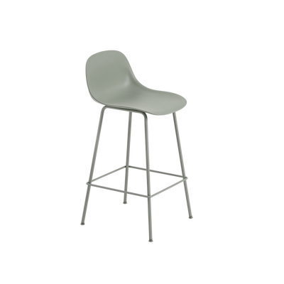 Muuto barkruk met rugleuning Fiber Counter Stool Tube Base